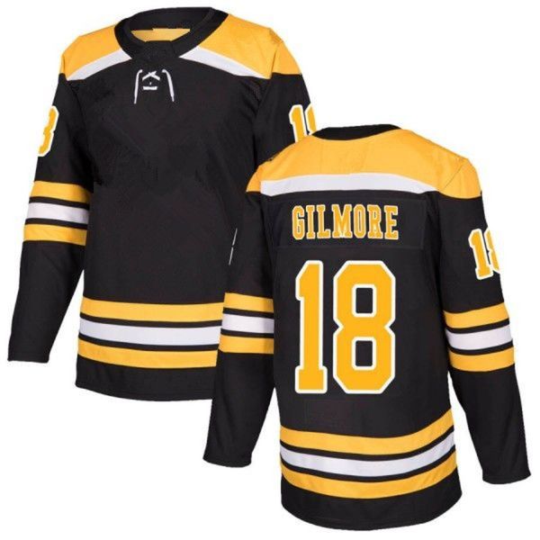 Offre spéciale hommes rétro 18 Happy Gilmore Boston maillots de hockey noir blanc jaune uniformes cousus alternés femmes jeunesse taille S-3XL