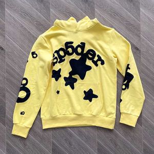 Hot Koop Heren Truien Sweatshirts 2023 Geel Sp5der Ster Sweatshirt Mannen Vrouwen Haikyuu Young Thug Spider Web Hoodies