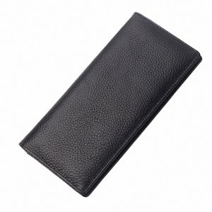 Vente chaude portefeuille masculine authentique en cuir hommes sac à main lg portefeuille vraie vache pour hommes mey cellule phe portefeuille manche de carte k4ec #