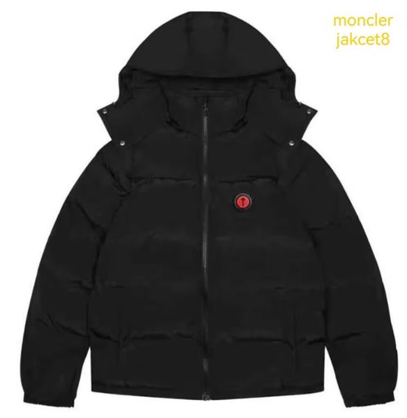 Offre spéciale hommes hiver chaud Trapstar London sweat à capuche amovible à capuche doudoune noir rouge brodé lettre manteau