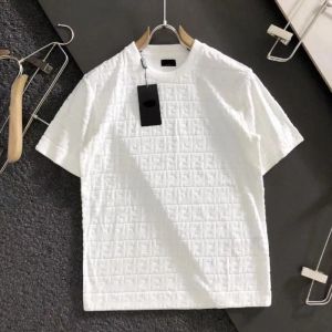 Hot Koop Heren Casual Polo FF Shirt Designer T-shirt 3d Letter Jacquard Knop T-shirts Mannen Vrouwen Business T-shirt Korte mouwen T-shirt Luxe