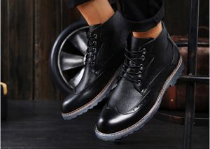 Hot Sale-Mens Jurk Laarzen Hoge Kwaliteit Enkellaarzen Mannen Schoenen voor Business Mens Jurk Schoenen