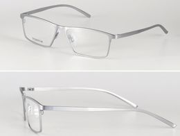 Lunettes de vue en métal de qualité supérieure 8184 Titanium hommes femmes myopie montures de lunettes avec étui
