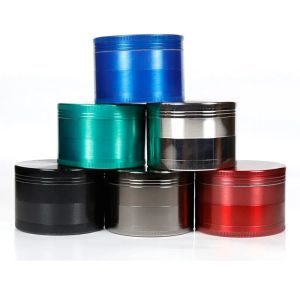 Hot Sale Metal Zink Legering Herbalmolen Multi-kleuren Grinder 40mm 50mm 55 mm 63 mm 75 mm 4 delen Herb Tobacco Grinder 5915C/S-5918C/S LL