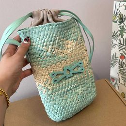 Hot Sale Mini geweven bucket Bag Designer Strawtas Dames Crossbody Schoudertassen Zomerstrandtas Handtassen Lederen telefoonzakken Pocket koppelingszakken