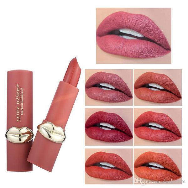 Venta caliente MISS ROSE Nuevo lápiz labial Maquillaje Forma de labios Modelado Lápiz labial mate maquillaje Labios Tinte Maquillaje Lápiz labial de larga duración Cosméticos