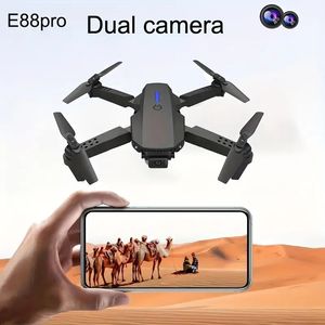Drone modèle E88Pro, caméra HD, objectif à Angle réglable de 90 °, flux optique, hauteur fixe, vol stationnaire, avion de photographie aérienne à quatre axes, prend en charge la connexion WiFi, offre spéciale
