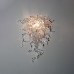Lampe en cristal moderne Applique italienne en verre soufflé clair Lampes murales en sortie d'usine Source de lumière LED