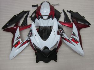 Hot Sale Motorcycle Backings voor Suzuki 2008 2009 2010 GSX-R600 GSX-R750 08 09 10 GSXR 600 GSXR750 K8 Rood Wit Backings Kit CF78