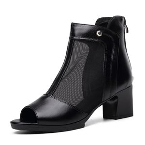 Vente chaude - Multi styles en cuir véritable femmes sandales allure pompes chaussures en maille pour dames souffle été chaussures compensées sexy dame chaussures zy415