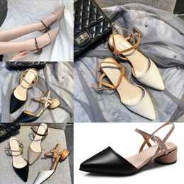 Hot Sale- Multi Dames Sandaal Magic Black Colors Stick Crystal Calf Hoge Kwaliteit Lederen Designer Gewatteerde Size Sandalen Damesmode