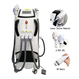 Offre spéciale multifonctionnelle 4 poignées verticales Super IPL épilation au laser OPT Nd yag laser détatouage machine de salon de beauté