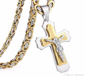 Vente chaude multicouche Christ Jésus Collier Pendant