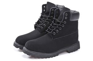 Vente chaude-n hommes femmes botte d'hiver Chestnut Triple Black femmes travail Martin bottes de combat de neige bottillon