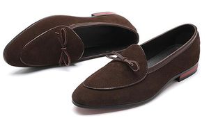 Hot Sale-n Style Scrub Leather Slip-On Casual Men Shoes Gentleman Fashion Designer Shoes