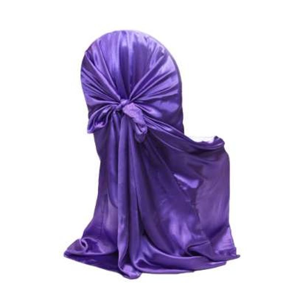 Vente chaude Nouveau 21 Couleur Auto-Cravate Universel Satin Couverture De Chaise Pour La Fête De Mariage Banquet Événement Décorations De Noël Restaurant Fournisseur