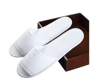 Hot Koop-Nieuwe 50 pairs eenmalige slippers wegwerp schoen thuis witte sandalen hotel babouche reizen schoenen gratis verzending #11