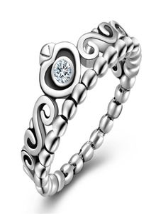 Gran oferta, nuevos anillos de estilo Plata de Ley 925, corona, anillo de compromiso de boda para mujer, joyería fina de moda 1601200