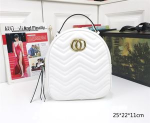 Nuevo Bolso de diseñador de lujo a la moda, bolso Marmont de piel sintética para mujer, mochila escolar para