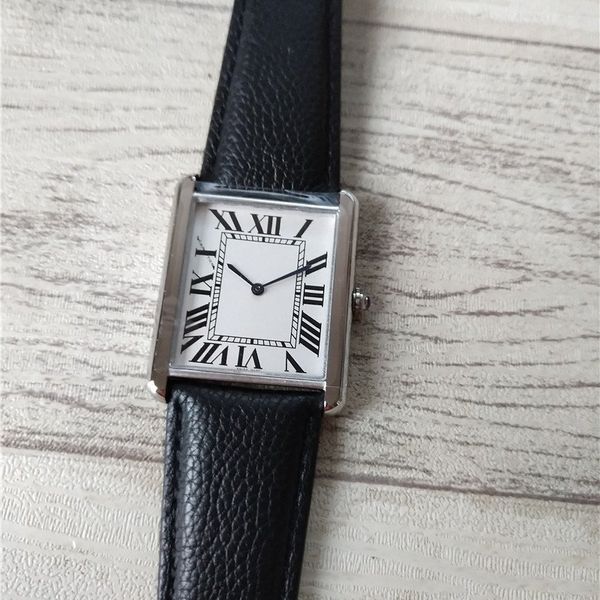 Offre spéciale nouvelle mode homme montre en acier inoxydable boîtier en argent cadran blanc montre mâle montres à Quartz 052-2 livraison gratuite.