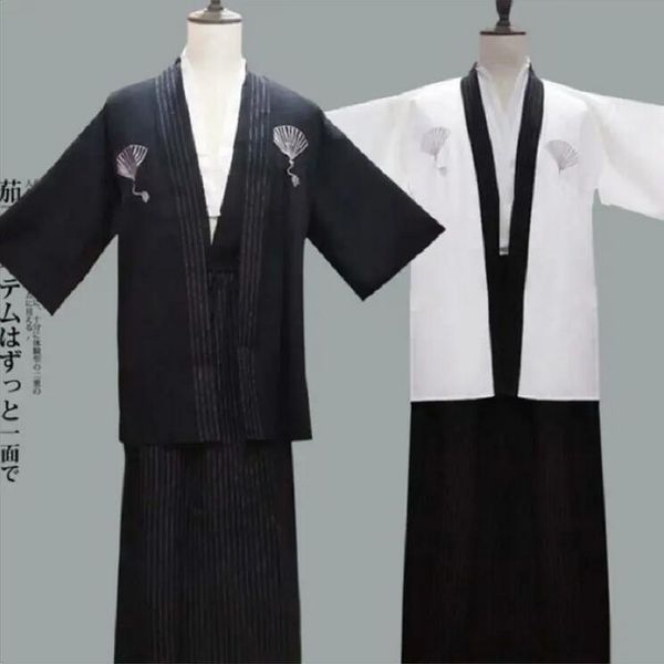 Gran oferta, bata tipo kimono japonés nuevos, traje de uniforme samurái tradicional de alta calidad, conjunto de ropa de cocina japonesa