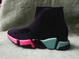 Vente chaude-Nouveau Luxe Femmes Et Hommes Chaussettes Chaussons Dames Haut Tête Ronde Printemps Tpu Bottes De Sport Sneaker Taille 35-444