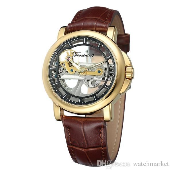Gran oferta, nuevo modelo, relojes de oro de acero inoxidable para hombre de alta calidad, reloj de pulsera con movimiento mecánico automático 2813, reloj de zafiro