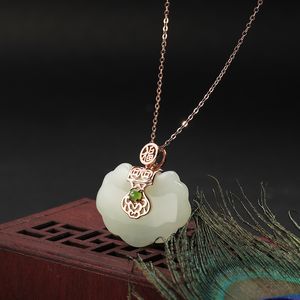 Hot Koop Nieuwe Product Online Ruyi Pendant S925 Silver Inlaid met Platinum ingelegd met Precision Production Happy-Go-Lucky