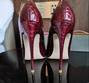 Hot koop - nieuwe stijl stenen streep hoge hakken, vrouwen pompen, klassieke puntige teen dunne hiel trouwjurk schoenen, 120 mm 100mm 80mm laarzen sandalen