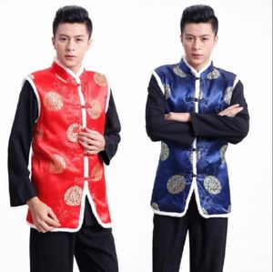 Gilet traditionnel en coton pour hommes, Style chinois, costume Tang en Satin de haute qualité, à la mode, manteau chaud, taille M-XXXL, offre spéciale
