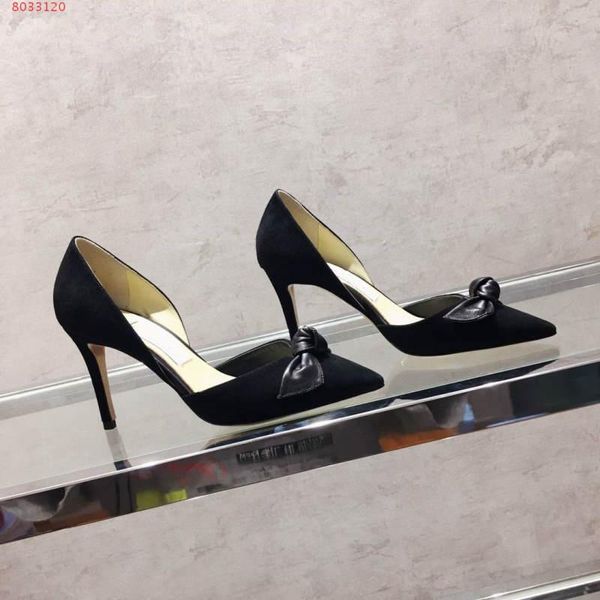 Venta caliente-nuevas mujeres de gama alta personalizadas Lentejuelas arcos zapatos de vestir Atmósfera de gama alta temperamento clásico Estilo elegante tacones tamaño 35-42