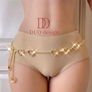 Gran oferta Bikini para discoteca con flecos y corazón, cadena para el vientre, cadena para la cintura con corazón de amor y borlas de cristal brillantes con diamantes de imitación