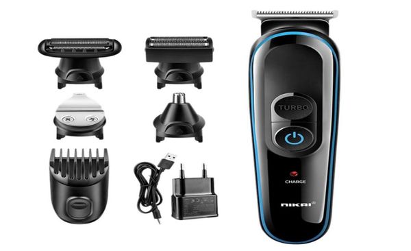 Vente chaude Nikai 100-240V 5 en 1 Rasage de rasage électrique Clipper Machine à couper le nez Barbe Men Razor1113516