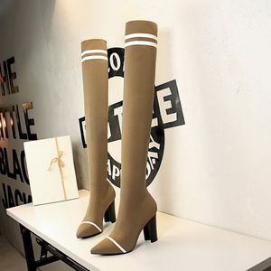 Hot Sale-over The Knee Boots Sexy Boots Cuisstaven Sexy Talons Hauts Hautes Schoenen Vrouw Zapatos de Mujer Chaussures Femme Zapatillas Mujer