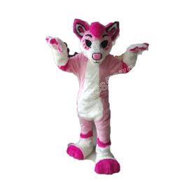 Costumes de mascotte de chien Husky rose, tenue de personnage de dessin animé, costume de carnaval, taille adulte, Halloween, fête de noël, robe de carnaval, offre spéciale