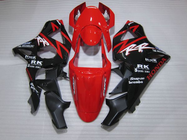 Kit de carenado de plástico de gran oferta para Honda CBR900RR 02 03, juego de carenados rojos y negros CBR 954RR 2002 2003 OT14