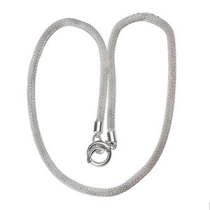 Collar de plata esterlina de venta caliente 20 pulgadas de 4 mm Collar de forma de malla FMSN087 Barco gratis 925 Collar de placa de plata Cadenas de joyería 2958