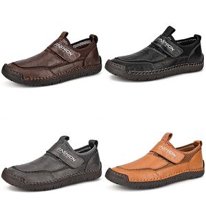 Gran oferta, zapatos informales de malla de talla grande, negro, blanco, marrón oscuro, gris, zapatos de negocios para hombre, zapatillas deportivas transpirables GAI