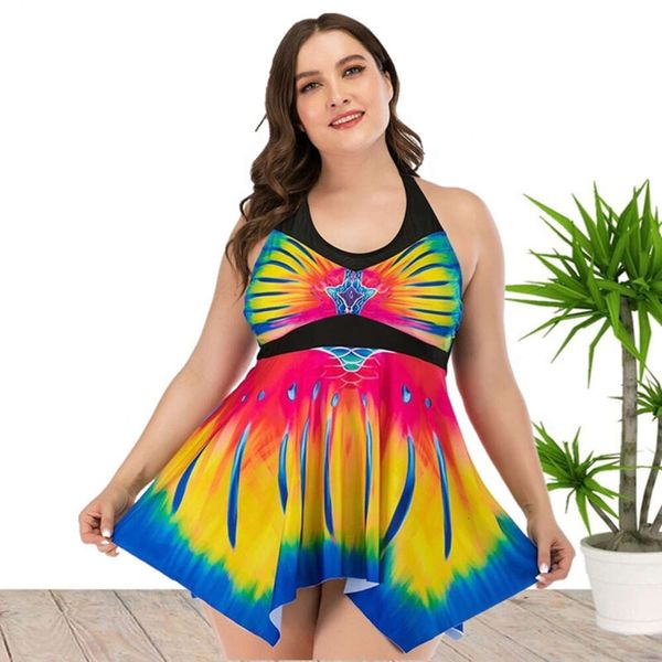 Vente chaude plus taille de maillot de bain à imprimé floral sexy.