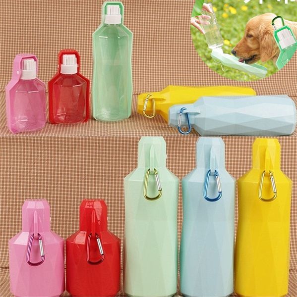 Venta caliente portátil 5 colores botella de bebida para mascotas moda perro botella de agua de viaje tetera para mascotas T3I0301