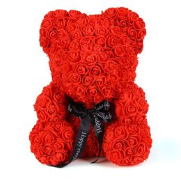 Venta caliente Regalos del Día de la Madres Madres Teddy para novia 25 cm 40 cm Rose Bear con caja de regalo