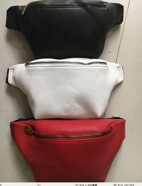 Venta caliente Bolsas de cintura PU Hombres Mujeres Runner de cuero Runner Fanny Belly Bum Bum Bag Fitness Carrinero Bolsas de la cuadrícula trasera #518