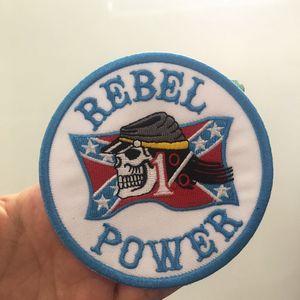 Hot Koop Rebel Power MC Biker Geborduurde Ijzer Op Patch Naaien Motorcyble Club Badge MC Biker Vest Patch Embleem gratis Verzending