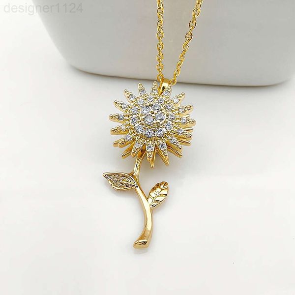 Collier tournesol rotatif en or, chaîne de clavicule, soulage le Stress, pendentif fleur de soleil, bijoux pour femmes, offre spéciale