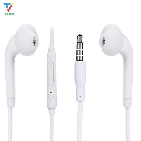 Venta caliente S6 Auriculares Auriculares Auriculares intrauditivos Manos libres con micrófono para Android Samsung HuaWei Nokia HTC Xiaomi 50pcs / lot