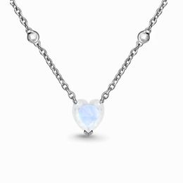 Offre spéciale S925 argent sterling amour clair de lune pendentif en pierre collier en forme de O bijoux exquis de luxe polyvalent pour femmes
