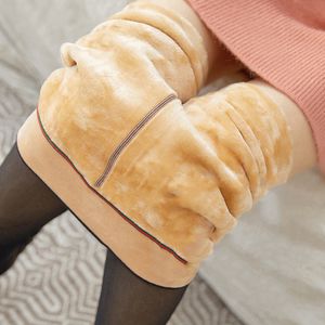 Hete verkoop sexy leggings winter damesmode warm fluwelen gebreide dikke leggings nieuwe hoge taille effen elastische broek