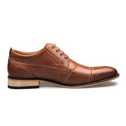 Vente chaude-Chaussures de créateurs de haute qualité Mocassins à lacets en cuir véritable Gentleman Business Dancing Party Chaussures de mariage Grande taille US7.5-13