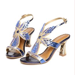 Hot Sale-schoenen Dames Sandal Leisure Mode Bohemen Stijl Strass Gladiator Sandalen Mujer 2018 Zapatos Peep Teen Scarpe Donna High Heels