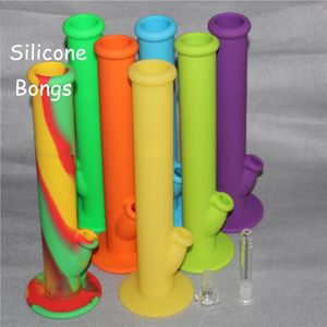 vente chaude silicone pipe à eau rig silicone bongs pipe à eau en silicone bongs en verre tuyaux en verre conduites d'eau en silicone livraison dhl